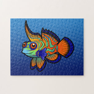 Cartoon Mandarin / Dragonet Fish Jigsaw Puzzle