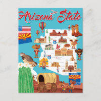 Cartoon Map of Arizona