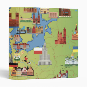 Cartoon Map of Europe Binder