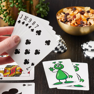 Cartoon Martian Playing Cards