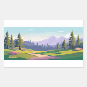 Cartoon Meadow Sticker