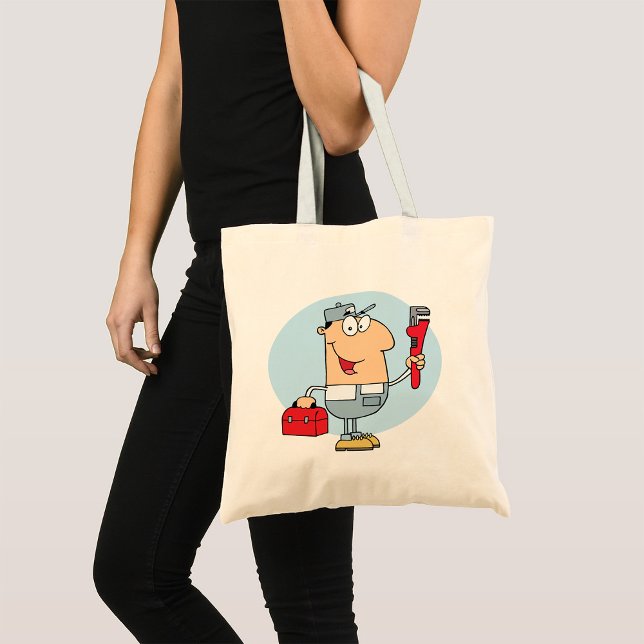 Cartoon Mechanic Tote Bag (Creator Uploaded)