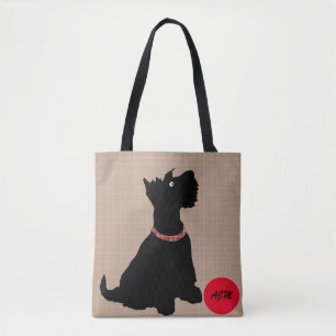 Cartoon mignon Scottie Dog avec Sac fourre-tout de
