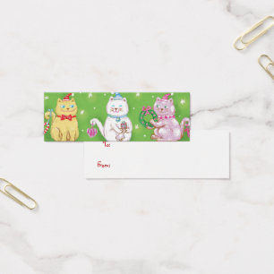 Cartoon mignonne Meowy Chats de Noël en chapeaux d