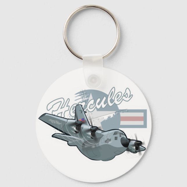 Cartoon military ailrplane keychain (Front)