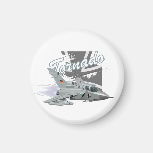 Cartoon military fighter plane magnet (Front)