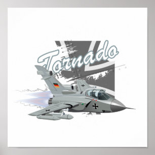 Cartoon military fighter plane poster