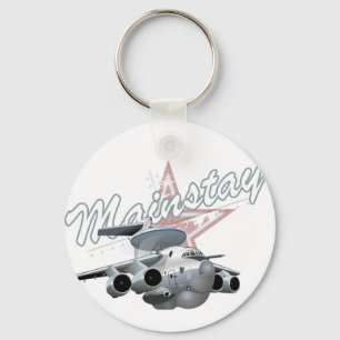 Cartoon military plane keychain