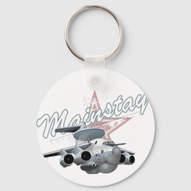 Cartoon military plane keychain (Front)