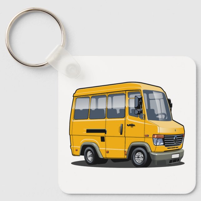 Cartoon mini bus keychain (Front)