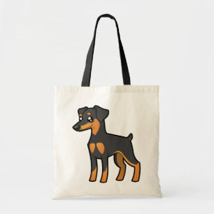 Cartoon Miniature Pinscher / Manchester Terrier Tote Bag