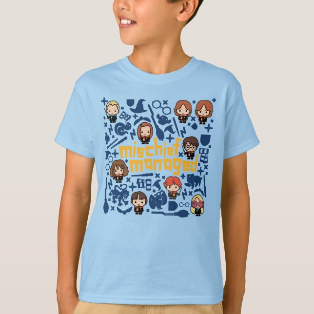 Cartoon "MISCHIEF MANAGED™" Graphic T-Shirt (Front)