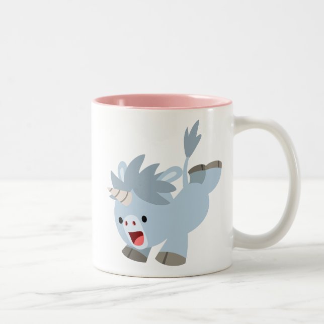 Cartoon Mischievous mignon bébé Unicorn Mug (Droit)