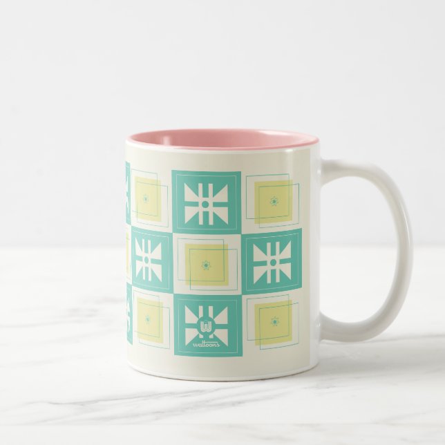 Cartoon Mod Butterfly Quilt Pattern Mug B (Right)