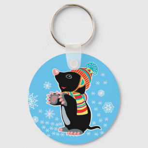 cartoon mole keychain