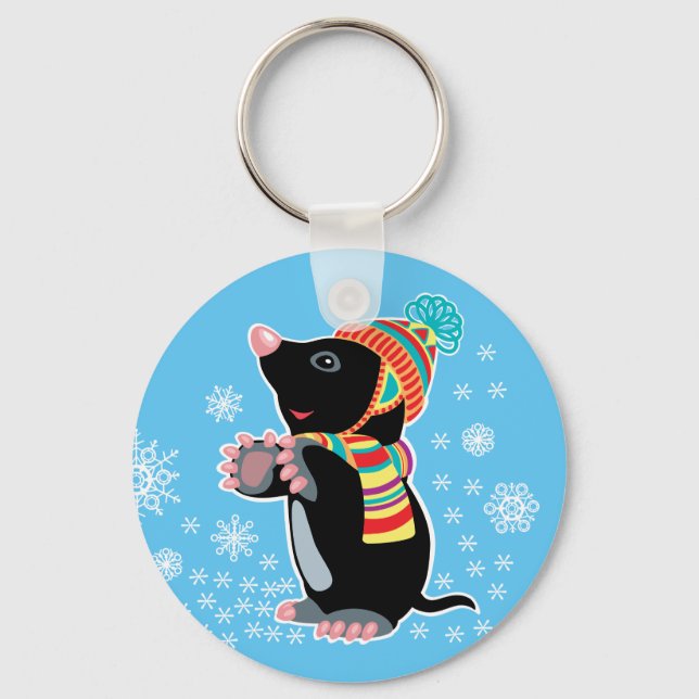 cartoon mole keychain (Front)