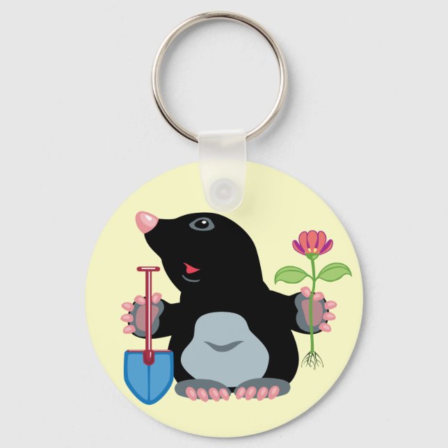 cartoon mole keychain (Front)