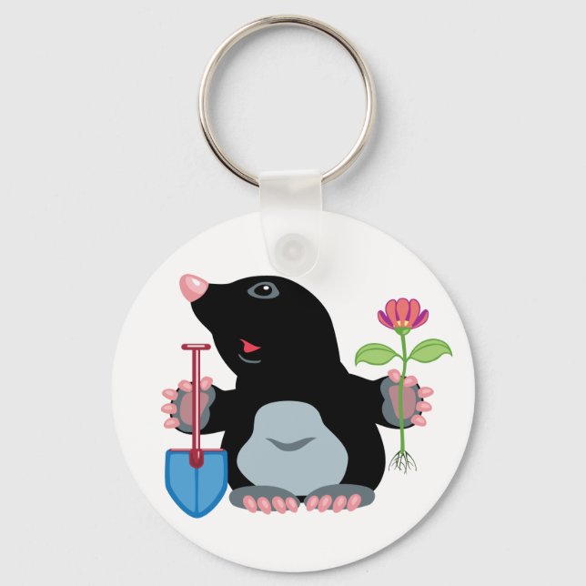 cartoon mole keychain (Front)