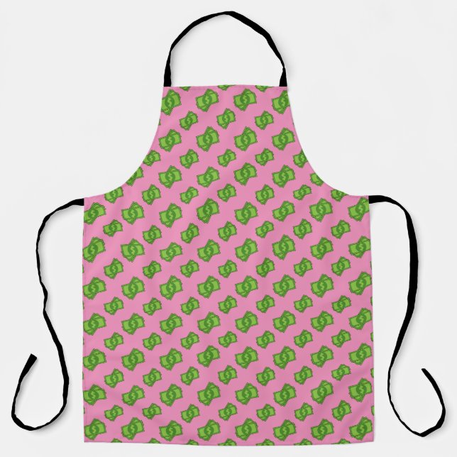 Cartoon Money Dollar Bills Apron (Front)