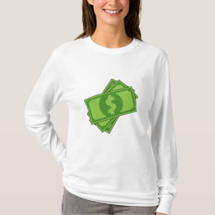Cartoon Money Dollar Bills T-Shirt
