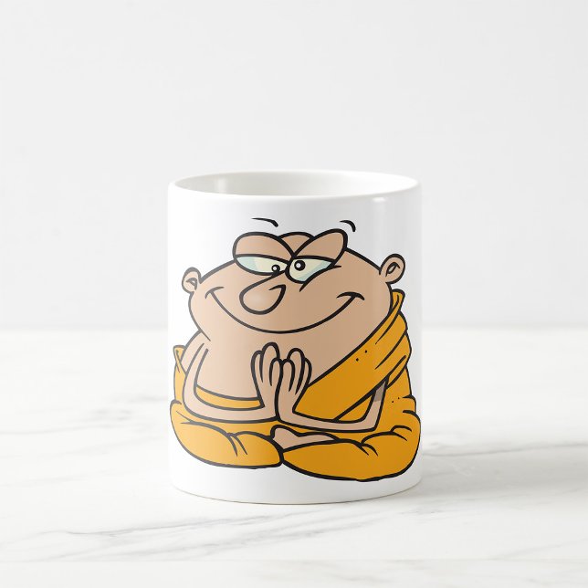 Cartoon Monk Meditating Coffee Mug (Creator Uploaded)