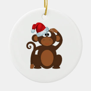 Cartoon Monkey Ceramic Ornament