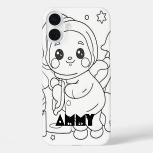 Cartoon Monogrammed Case- Mate iPhone 16 Plus Case