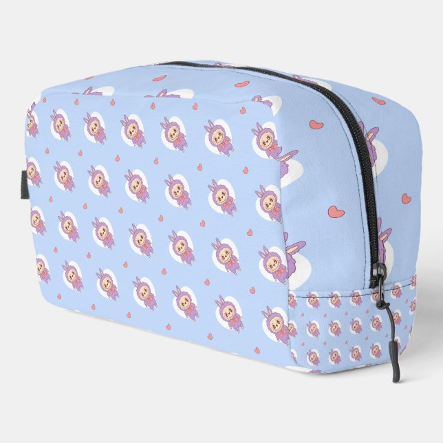 Cartoon Monster Pattern Seamless Dopp Kit (Right Corner)