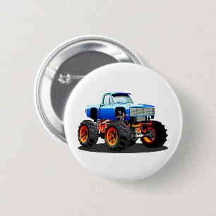 Cartoon monster truck 2 inch round button