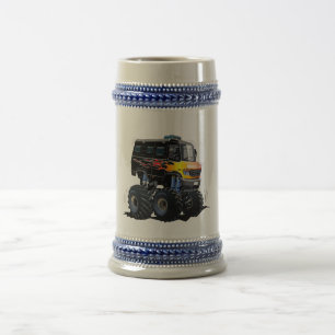 Cartoon monster truck beer stein