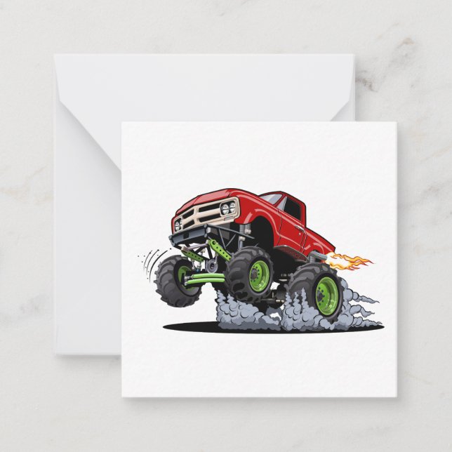 Cartoon monster truck card (Front)