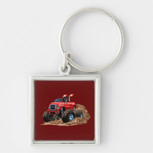 Cartoon monster truck keychain