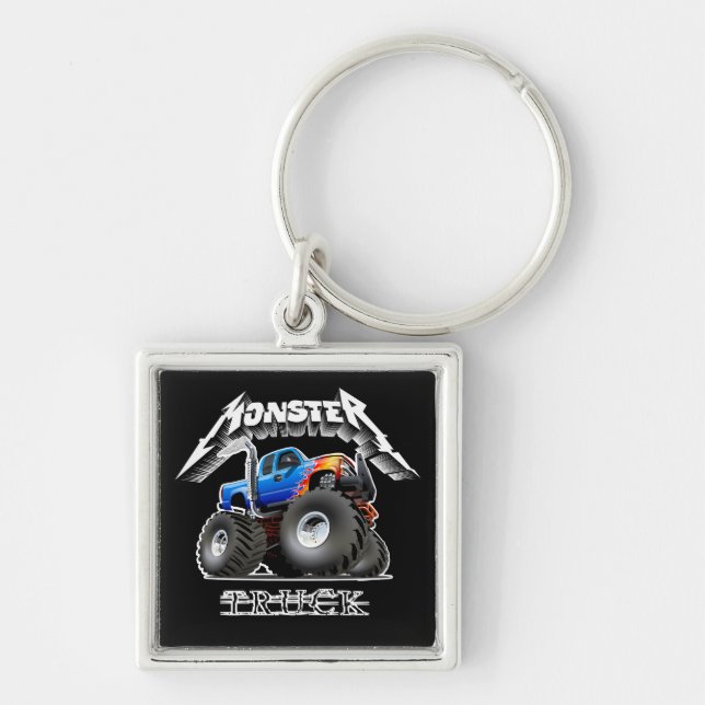 Cartoon monster truck keychain (Front)