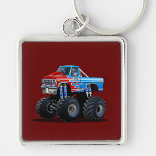Cartoon monster truck keychain