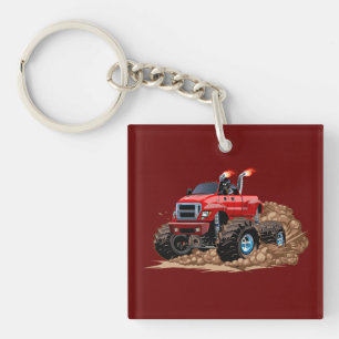 Cartoon monster truck keychain