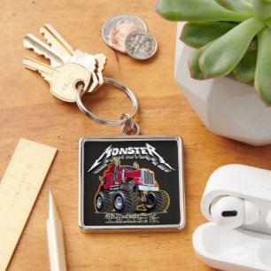 Cartoon monster truck keychain