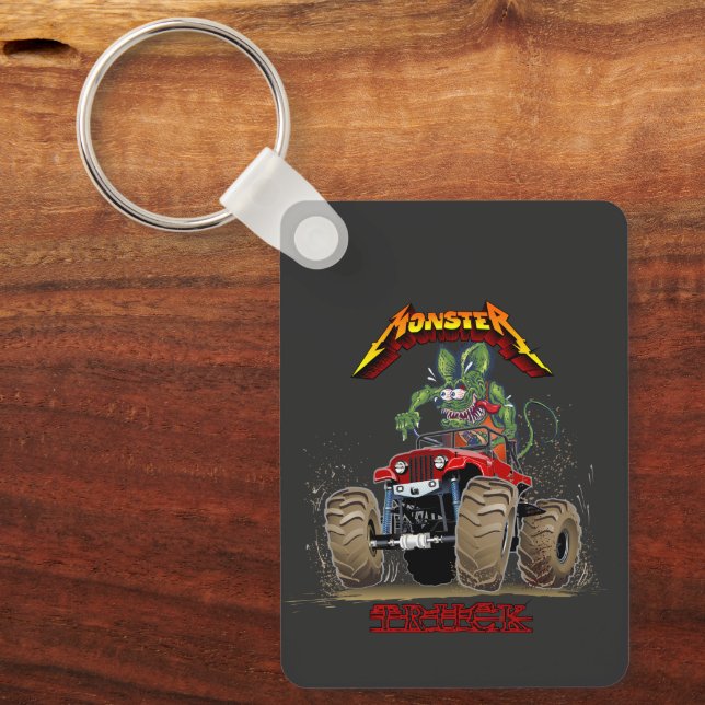 Cartoon monster truck keychain (Front)