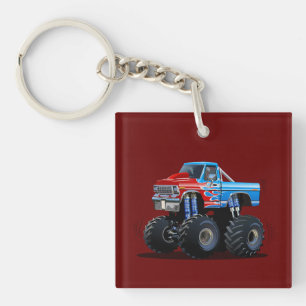Cartoon monster truck keychain