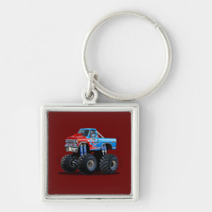 Cartoon monster truck keychain