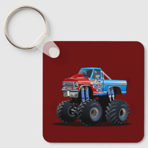 Cartoon monster truck keychain