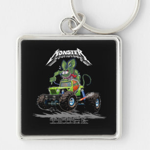 Cartoon monster truck keychain