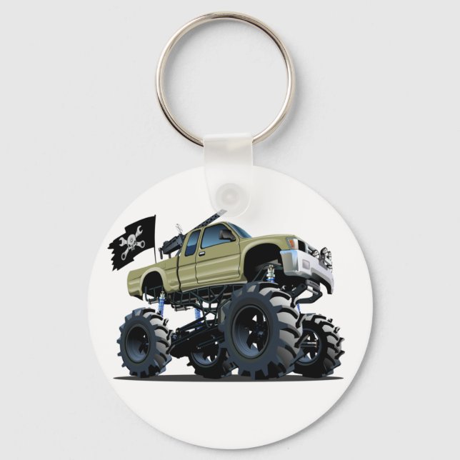 Cartoon monster truck keychain (Front)