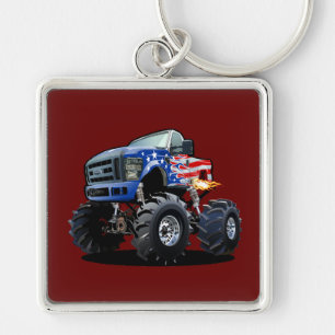 Cartoon monster truck keychain