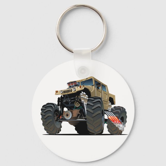 Cartoon monster truck keychain (Front)