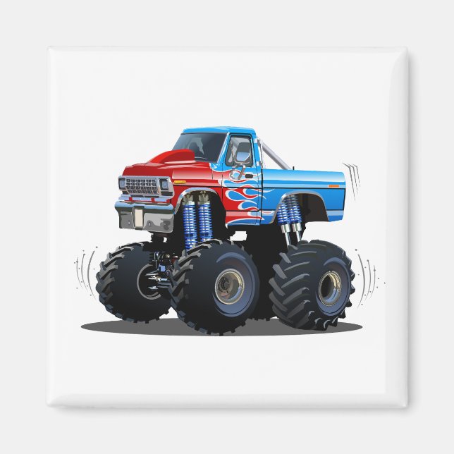 Cartoon monster truck magnet (Front)