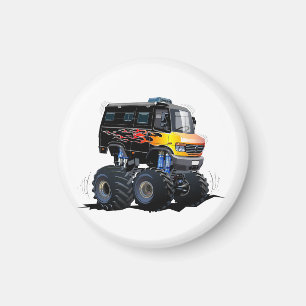 Cartoon monster truck magnet