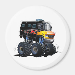Cartoon monster truck magnet