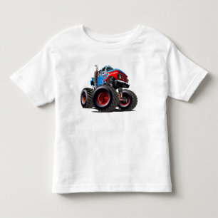 Cartoon monster truck toddler t-shirt
