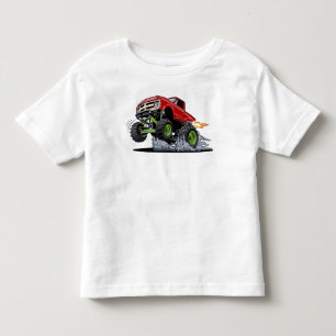 Cartoon monster truck toddler t-shirt
