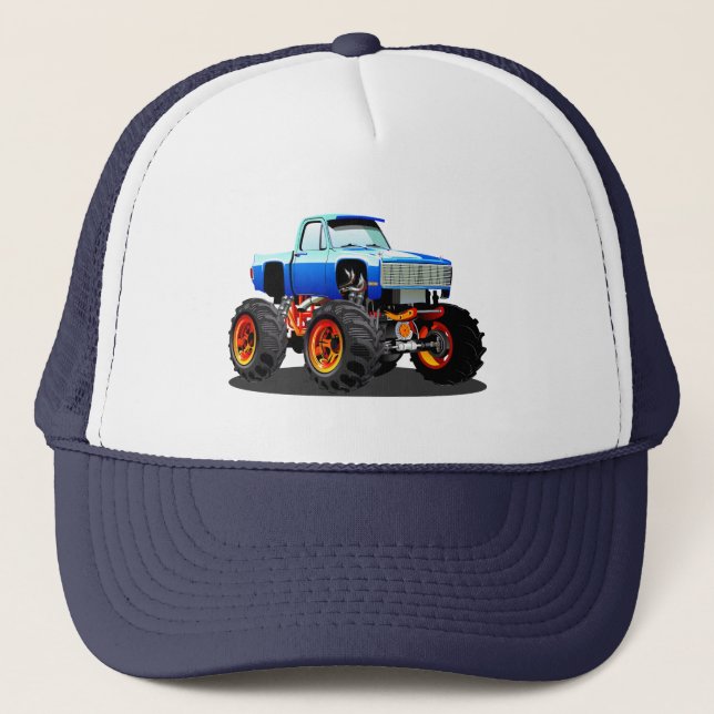 Cartoon monster truck trucker hat (Front)